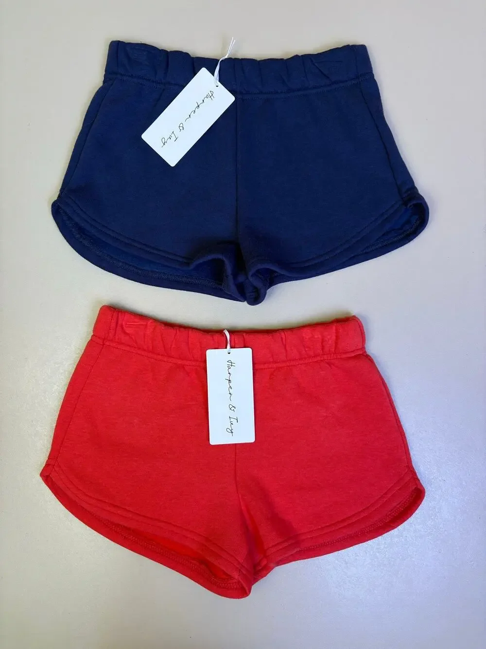Harper & Ivy Girls Shorts 2 Pack Size 10/12 Navy Red Dolphin Athletic NWT